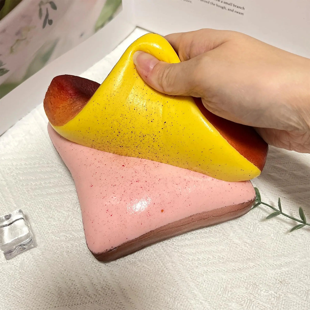 Bread-Shaped Buttery Squishy Stress Relief Toy