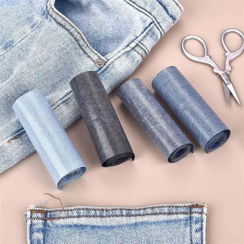 Denim Iron-On Repair Patches (8x51cm)