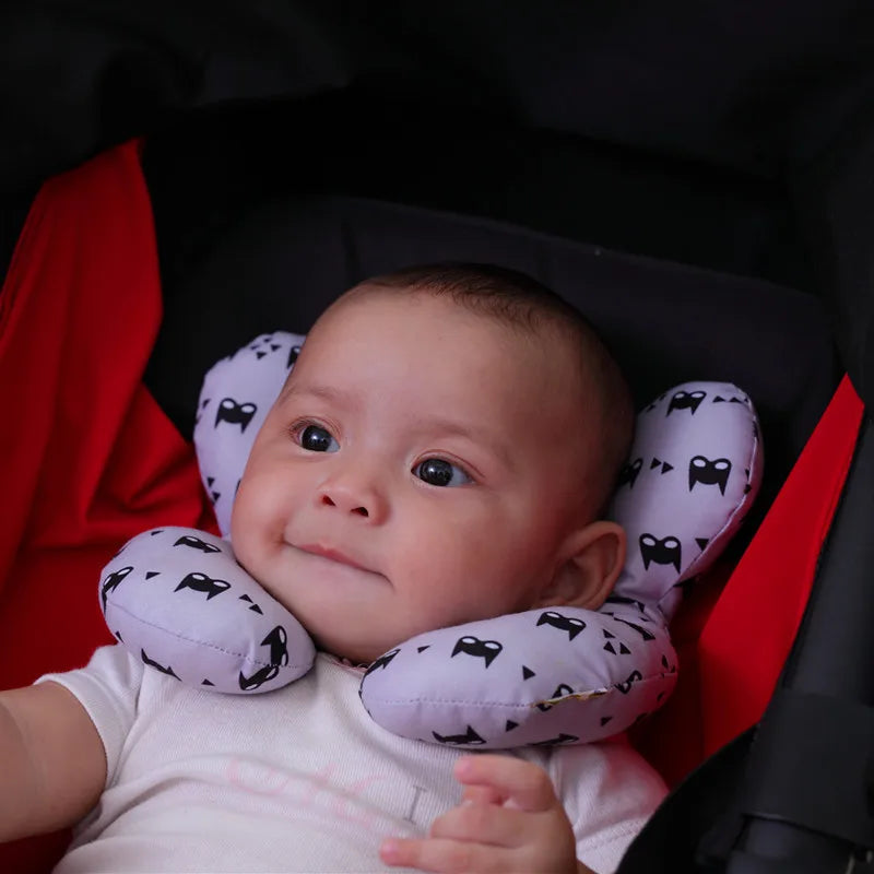 Soft U-Shaped Baby Head and Neck Support Pillow for Car Seat Travel