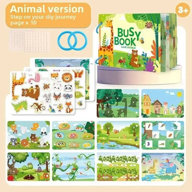 Montessori Quiet Busy Book for Early Learning