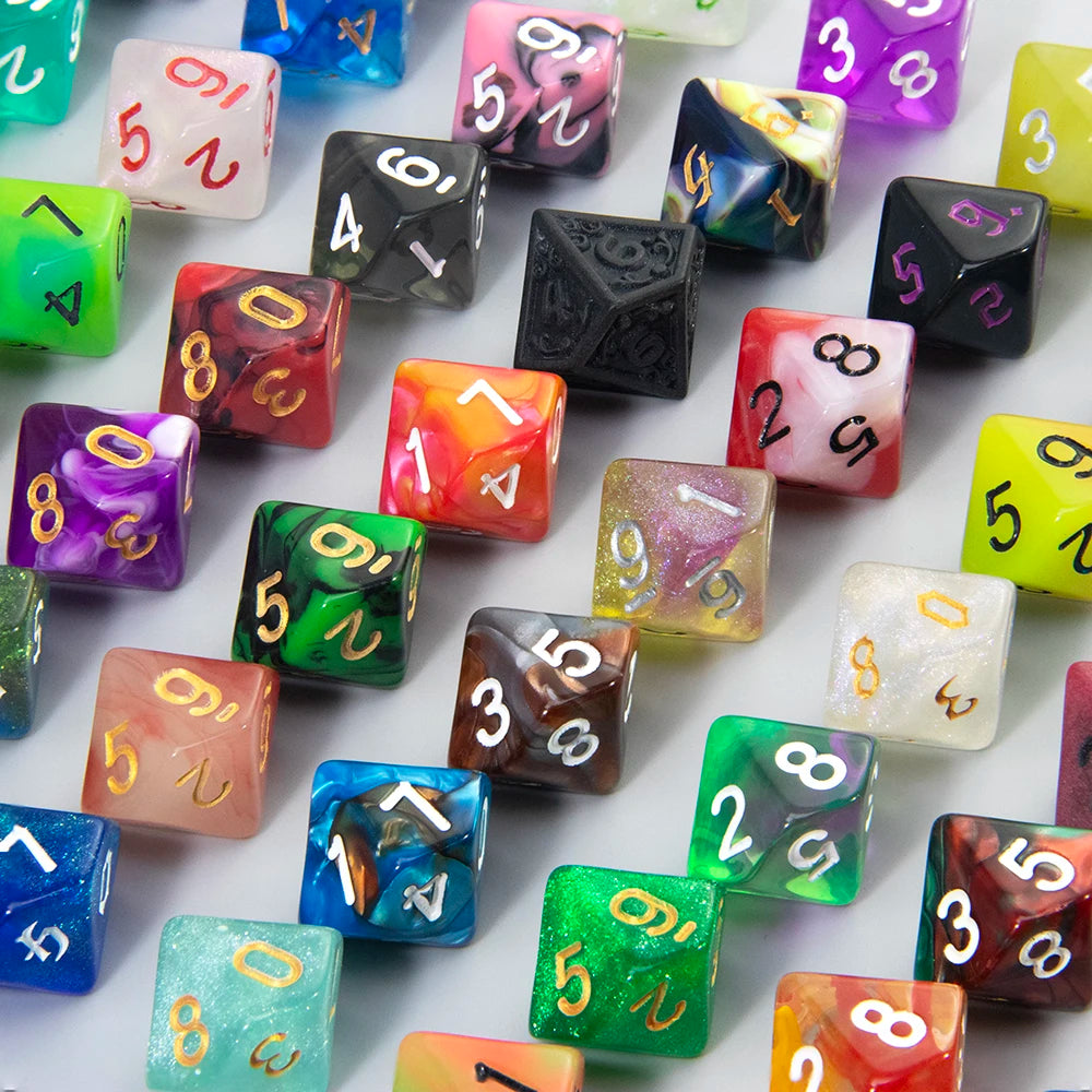 Polyhedral Resin Dice Set (10-Piece) for D&D and RPG