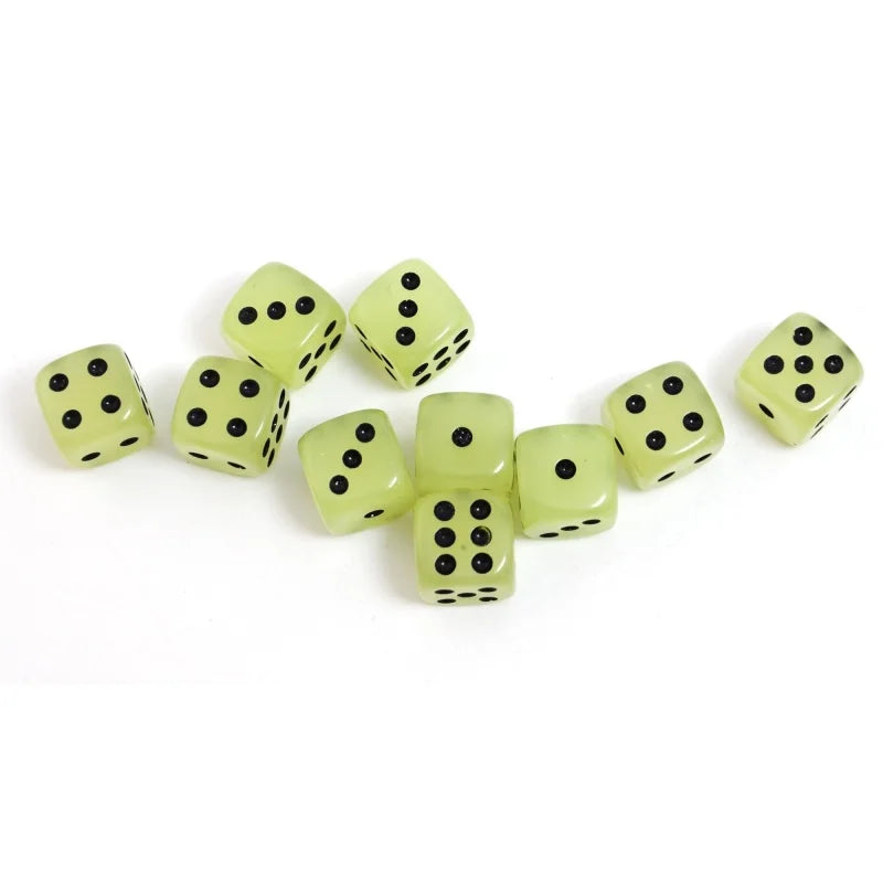 Glow-in-the-Dark Dice Set of 10