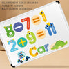A puzzle featuring numbers and letters like one, seven, eight, nine, ten, eleven, and two, with corresponding animals.