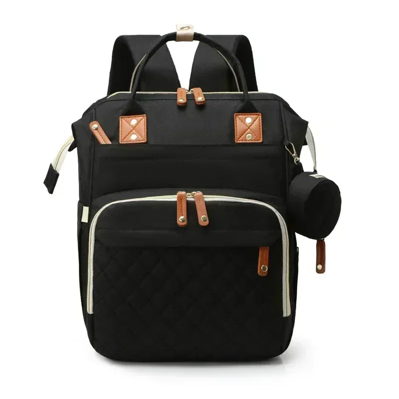 Large Waterproof Diaper Bag Backpack with Insulated Bottle Pocket