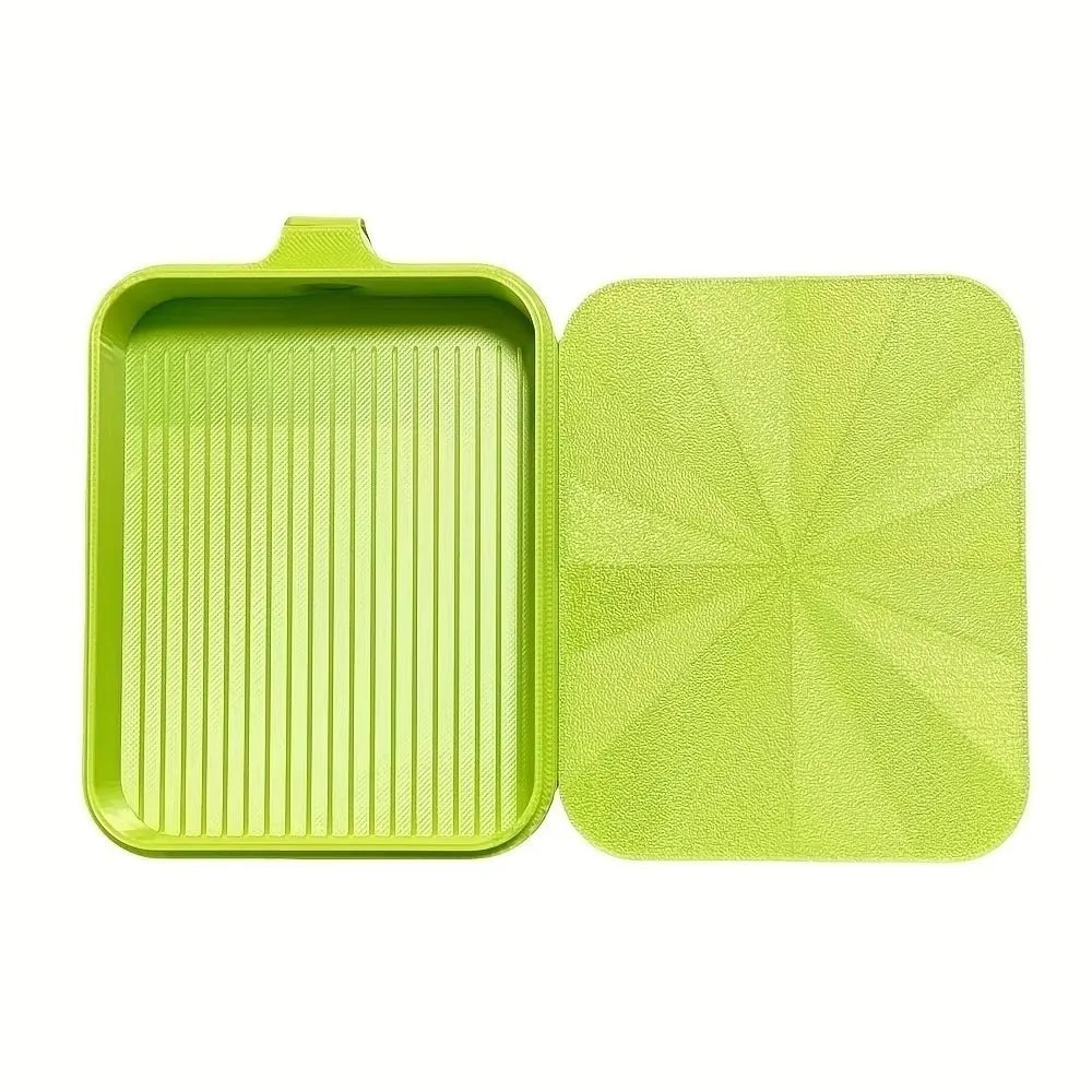 A lime green large diamond painting tray with a pop-up plug for bead sorting.