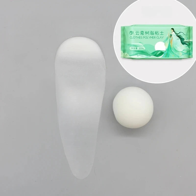Bendable Resin Clay for DIY Dolls & Character Crafting (12 Colors, 200g)