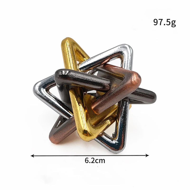 Brain Teaser Metal Puzzle Set for Adults and Teens