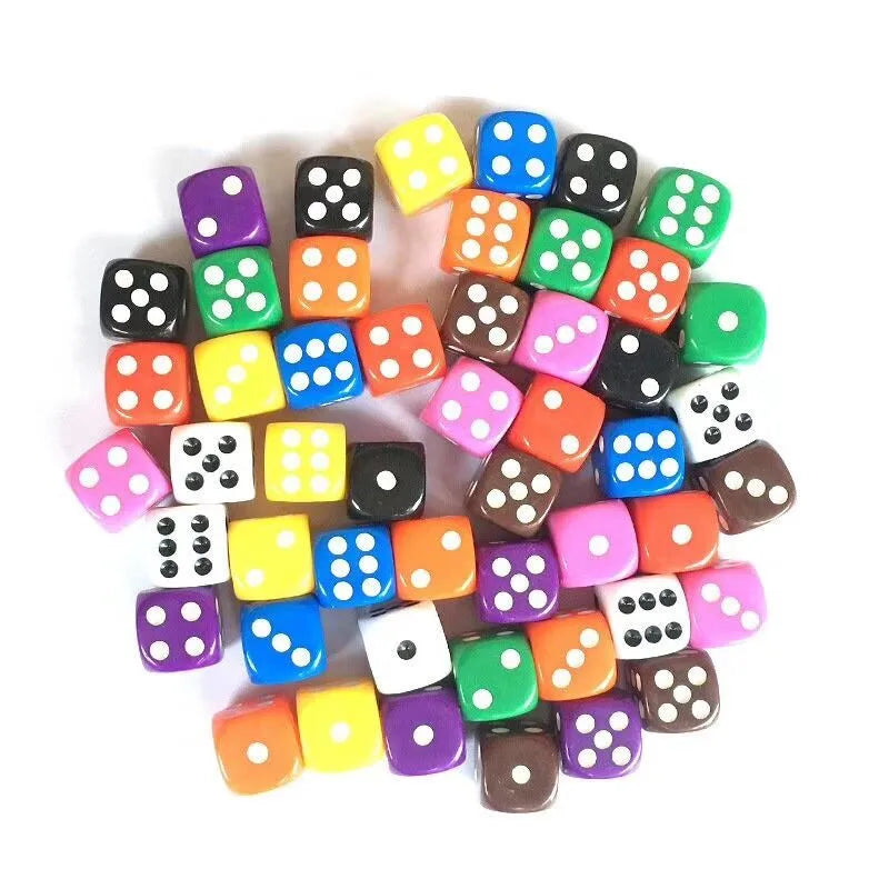 12mm Multicolor Six-Sided Dice Set (10-Pack)