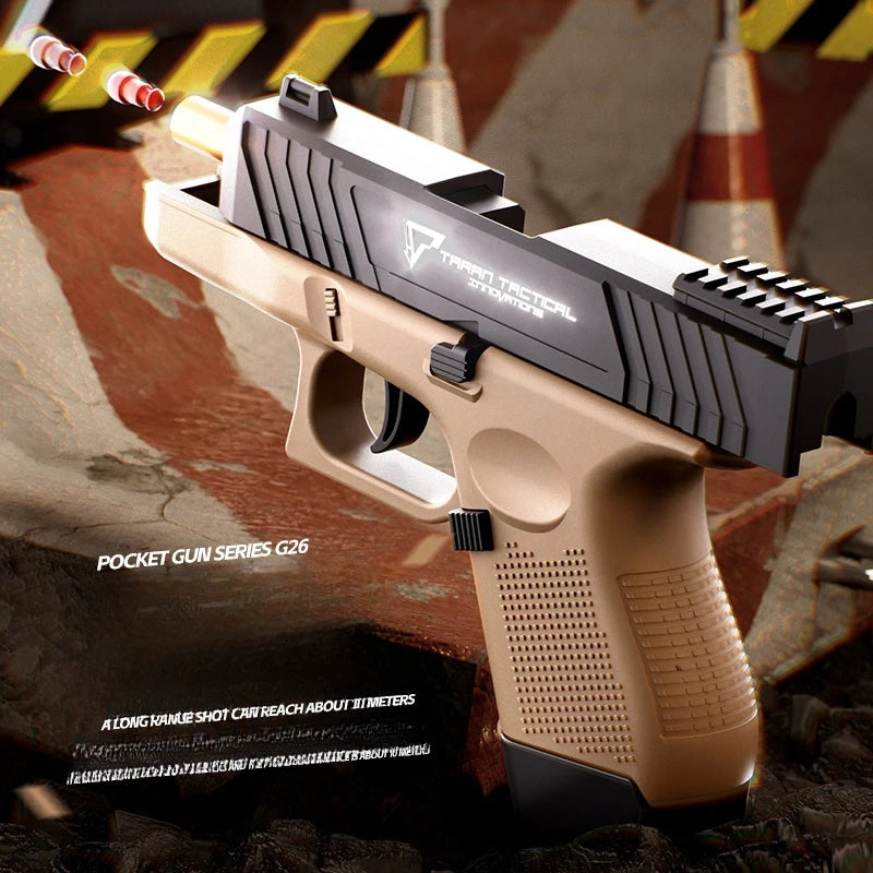 Compact Blowback Toy Pistol with Shell Ejection