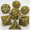 Hollow Metal Polyhedral Dragon Dice Set