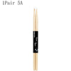 A pair of natural maple wood drumsticks with nylon tips labeled 5A.