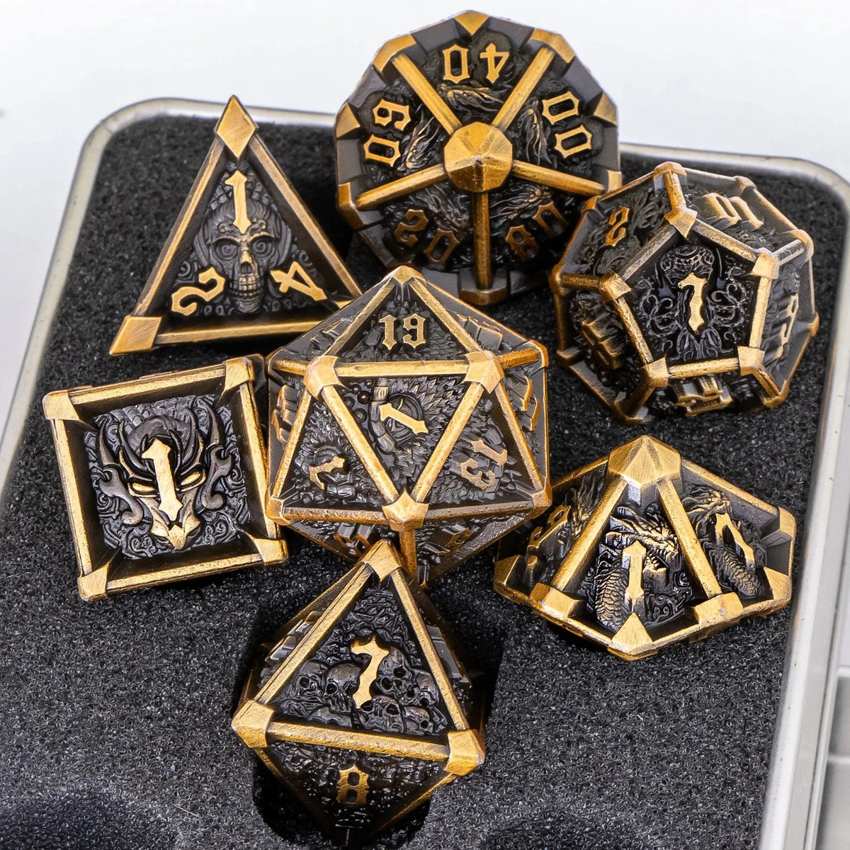 Precision Metal Polyhedral Dice Set for RPG & Tabletop Gaming