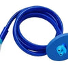 Blue silicone double head snorkel tube with flexible hose and mounting plate