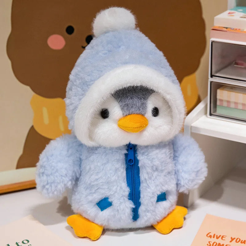 Adorable Kawaii Penguin Plush Toy with Hat and Scarf - 25cm Soft Stuffed Animal