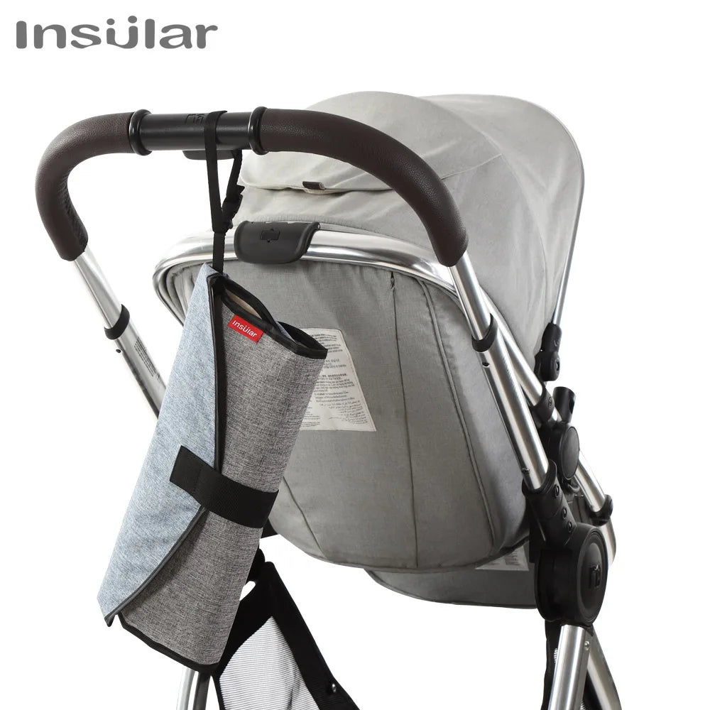 Portable Waterproof Baby Changing Pad with Storage Bag