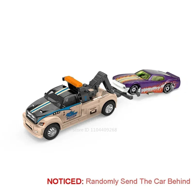 Diecast Metal Container Truck with Trailer – Pull-Back Action