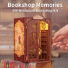 Owl Bookstore Miniature Book Nook DIY Kit with LED Lighting