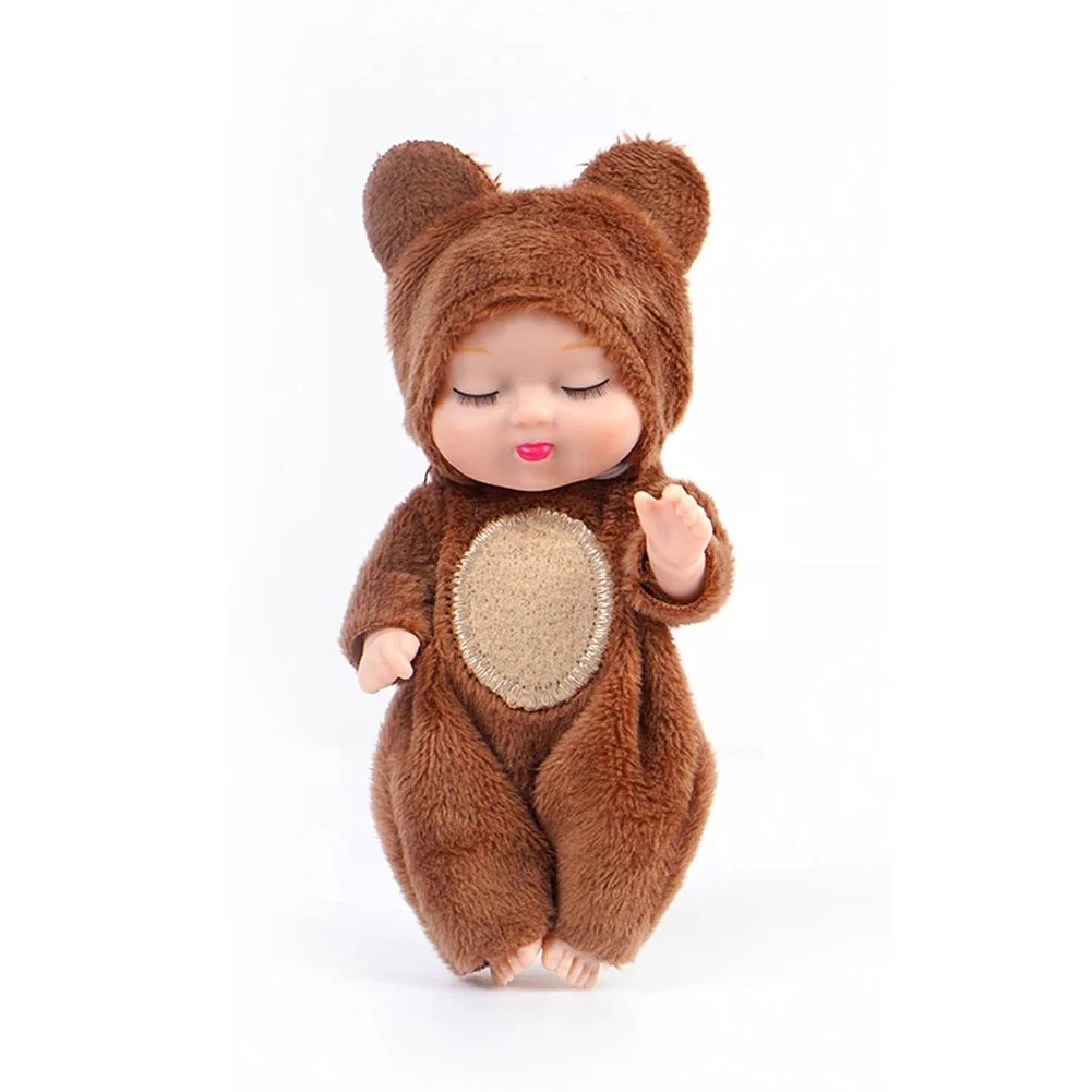 Mini Sleeping Baby Dolls with Clothes - Set of 6