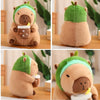 Adorable Capybara Plush Toy with Cute Turtle Backpack