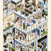 3D House Scene Stickers for Scrapbooking and DIY Crafts