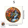 Premium Wooden Jigsaw Puzzle – Villa Peacock Owl Landscape