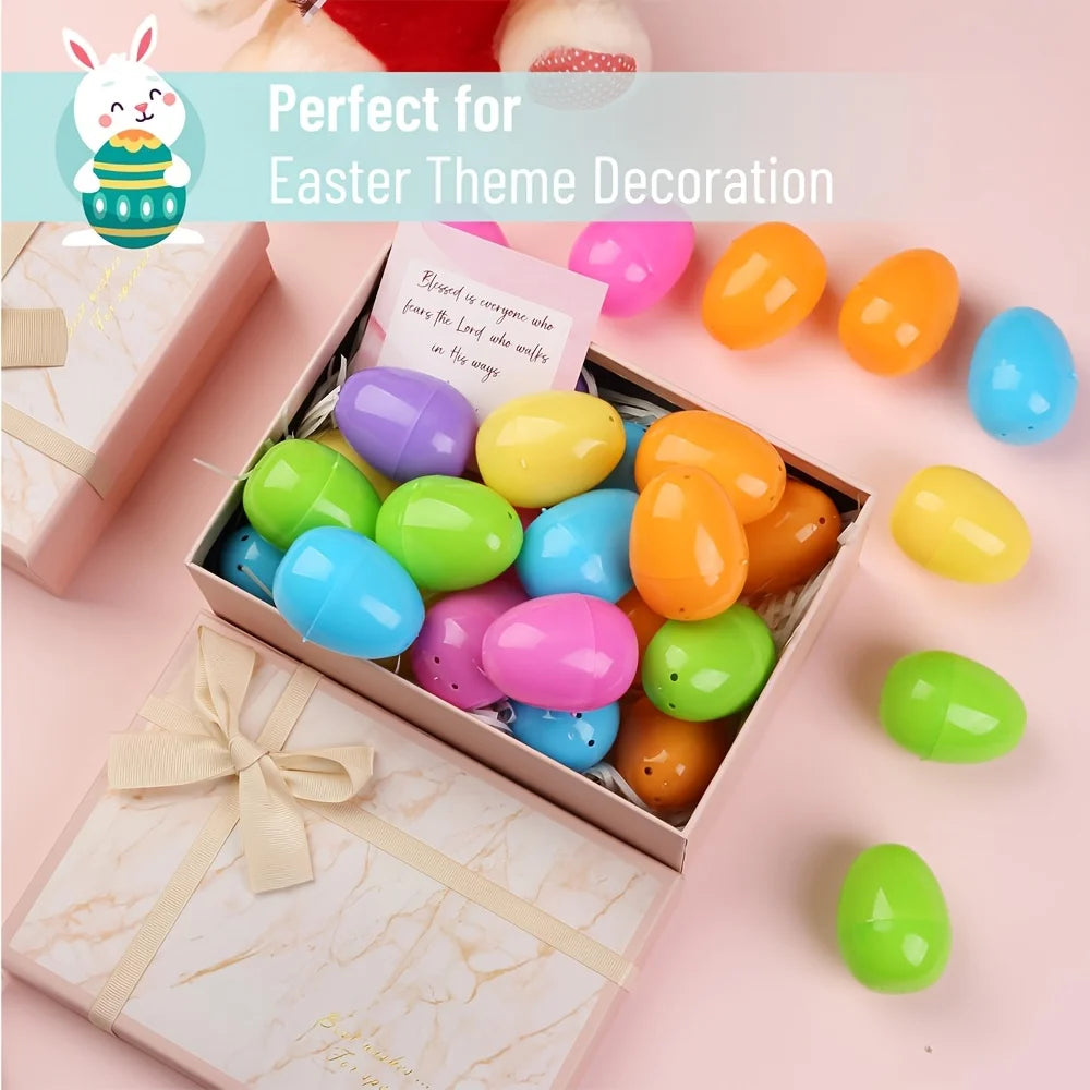 100-Pack Fillable Plastic Easter Eggs for Hunts & DIY Crafts
