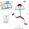A set of 24 stick puzzles for children, featuring a sporty man figure, demonstrating fine motor skills.