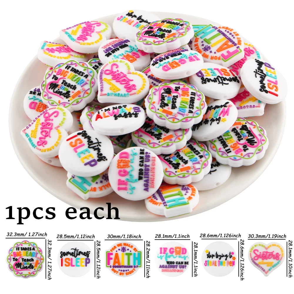 Silicone Charm Beads for DIY Jewelry Making