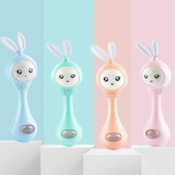 Musical Rabbit Rattle and Teether Toy for Babies