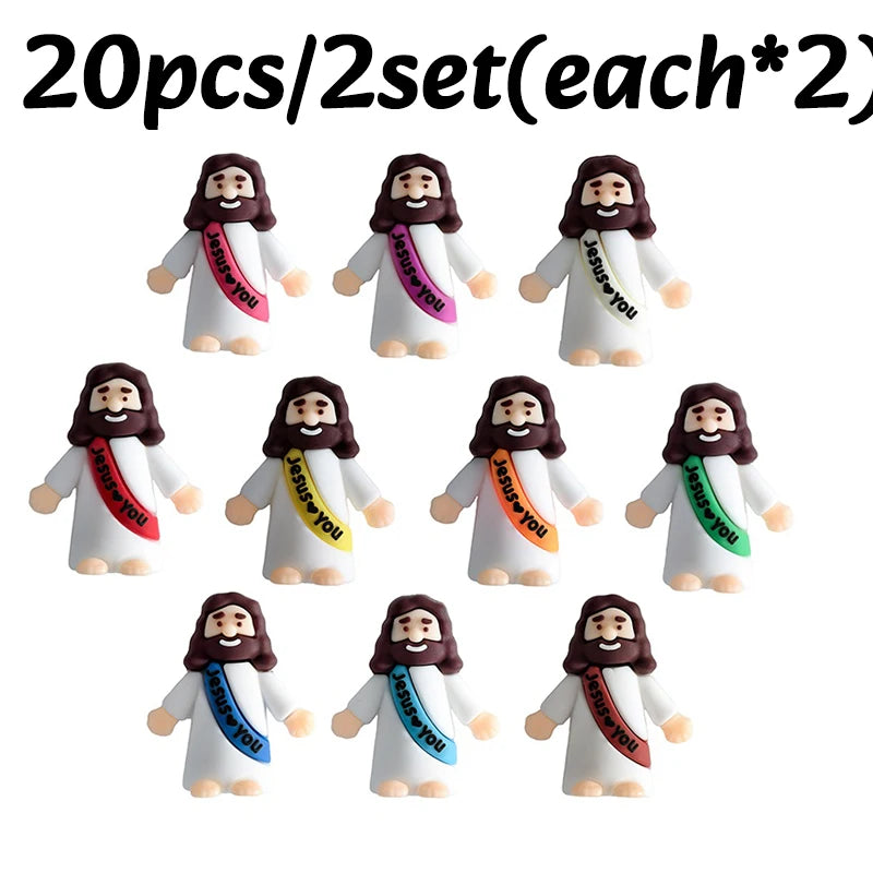 Mini Jesus Figurine Set for Easter Decorations
