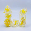 Acrylic Polyhedral Dice Set with Animal Duck Fillers