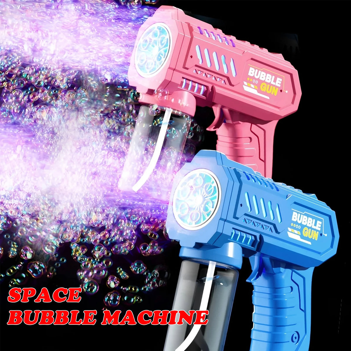 Automatic Bubble Gun with Lights for Kids