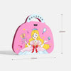 A pink makeup dress-up playset featuring a princess character with blonde hair and a crown.