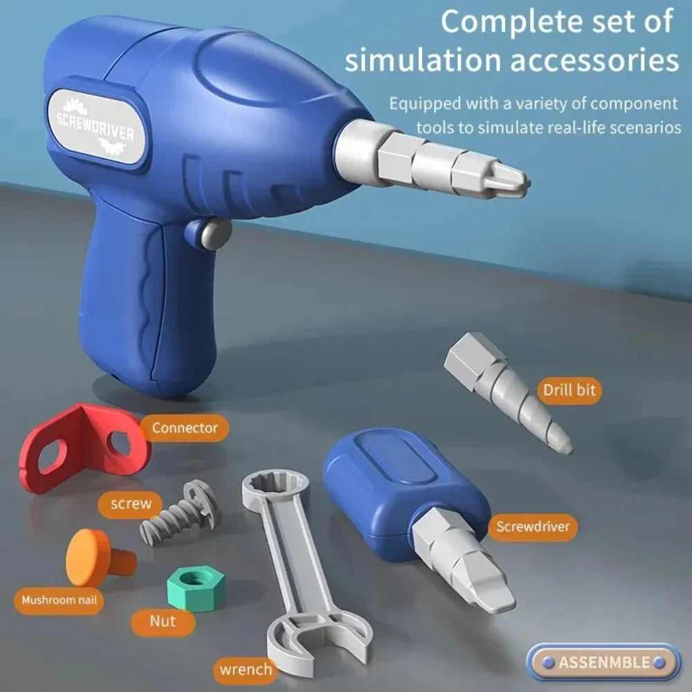 Kids STEM Building Set with Electric Drill and Screwdriver