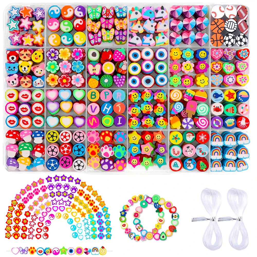 Polymer Clay Beads Assortment for DIY Jewelry Making