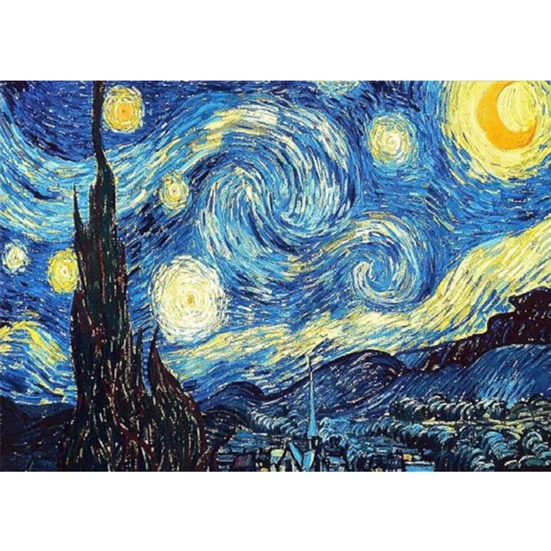 Van Gogh Starry Night Diamond Painting Kit – Full Drill DIY Set for Adults