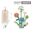 Mini LOZ Block set of 680 pieces for building a floral bouquet display featuring various flowers and greenery.