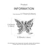 A detailed sterling silver butterfly charm bead with a hole diameter of 0.17 inches.