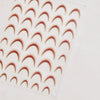 A sheet of 5D Bronzing Gothic Nail Art stickers showing various curved nail designs.