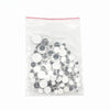 A clear plastic bag filled with a mixed assortment of self-adhesive moving eyes for crafts and DIY decorations.