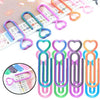A collection of heart-shaped canvas clips in various colors and shades for diamond painting and cross stitch projects