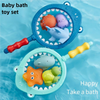 Turtle Water Play Bath Toy Set with Net and Squeeze Animals