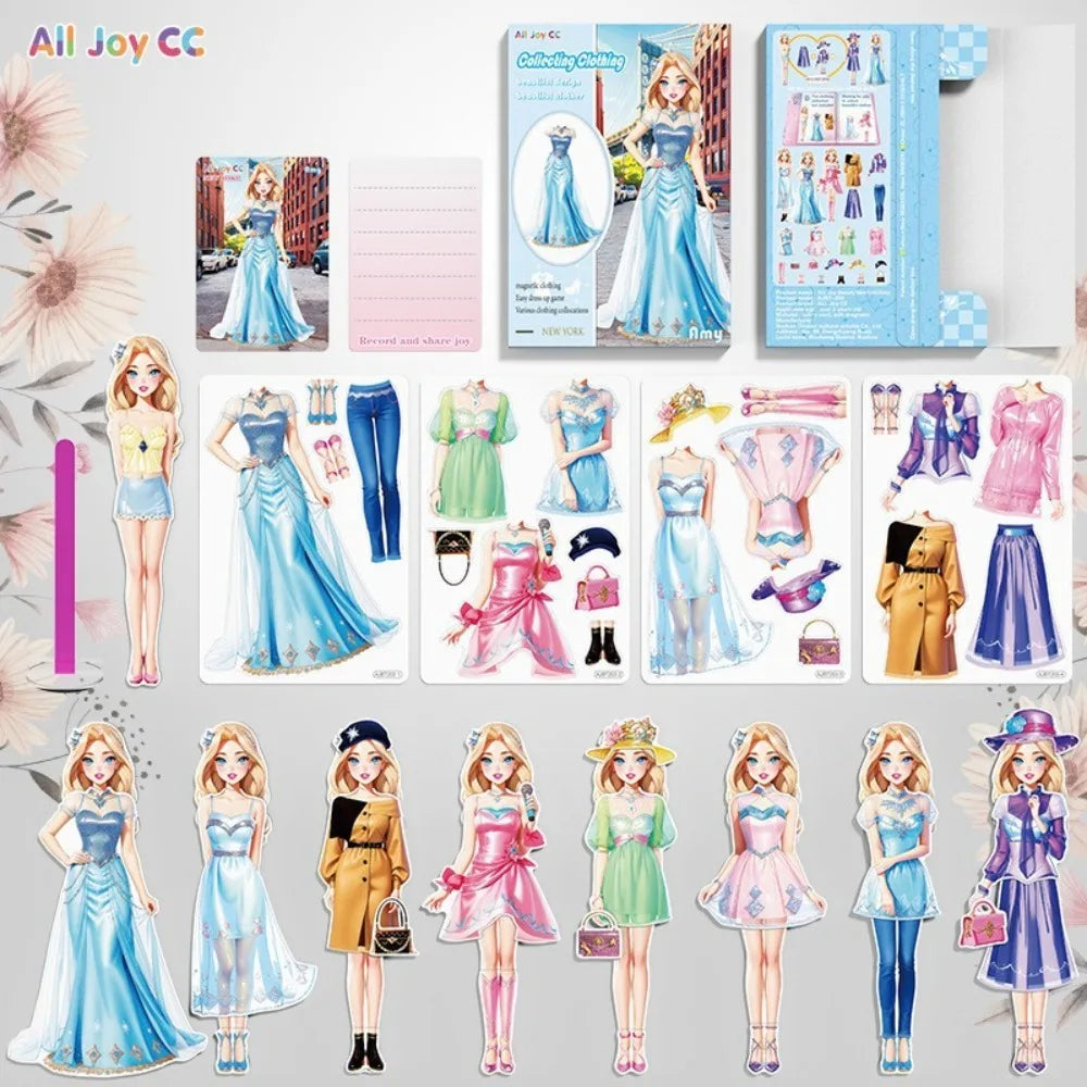 Magnetic Princess Dress-Up Play Set for Creative Girls