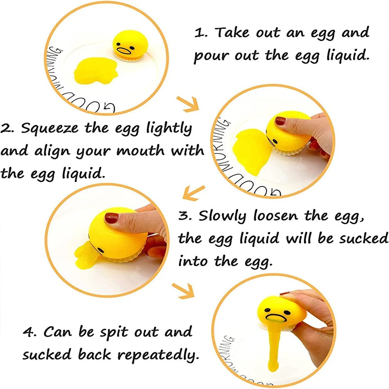 Squishy Egg Yolk Stress Ball – Funny Prank Toy