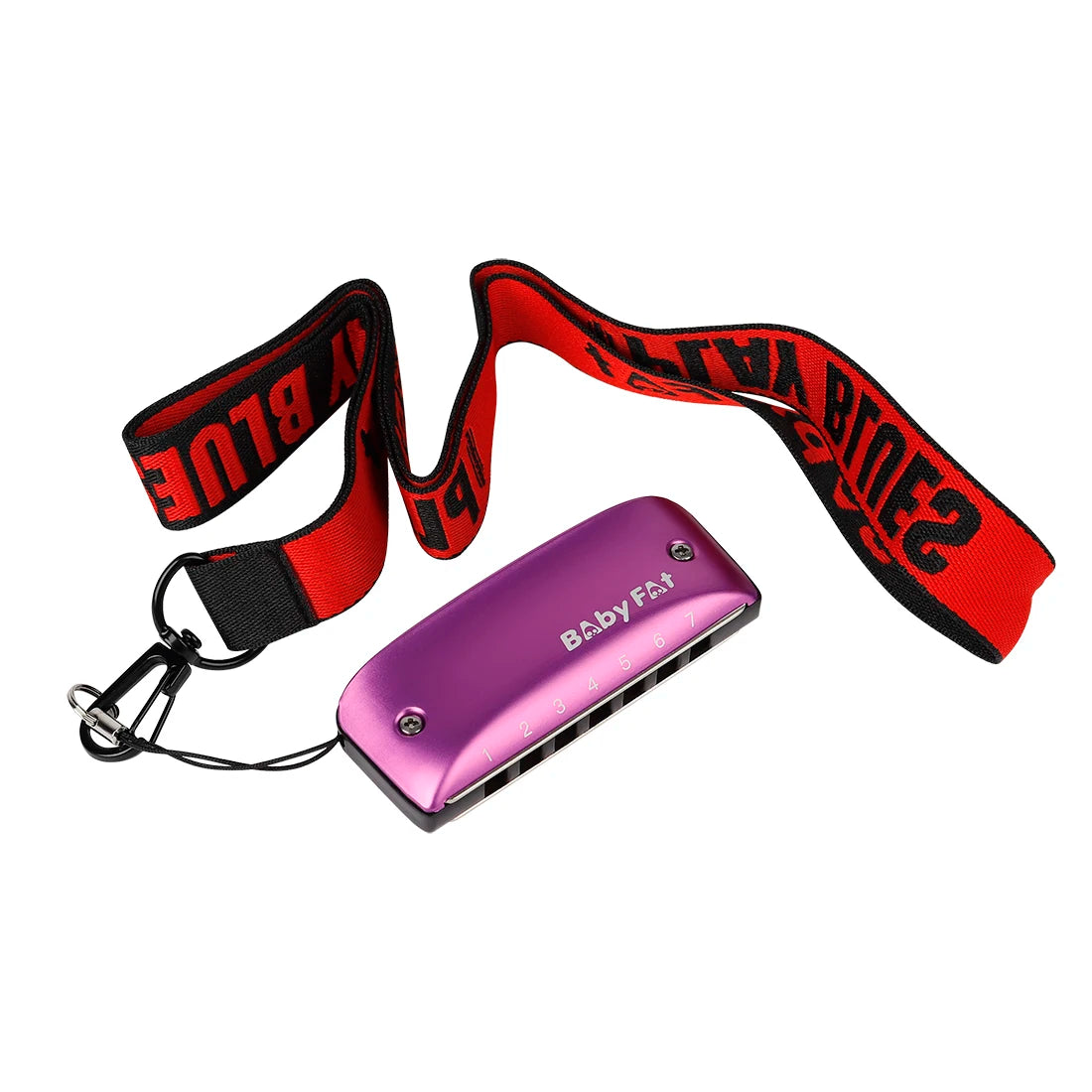 7-Hole Blues Harmonica with Neck Strap