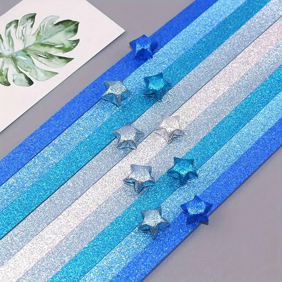 520-Piece Colorful Origami Star Paper Strips for DIY Craft Projects