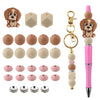 A set of cartoon animal silicone beads in various shades and sizes for DIY jewelry making
