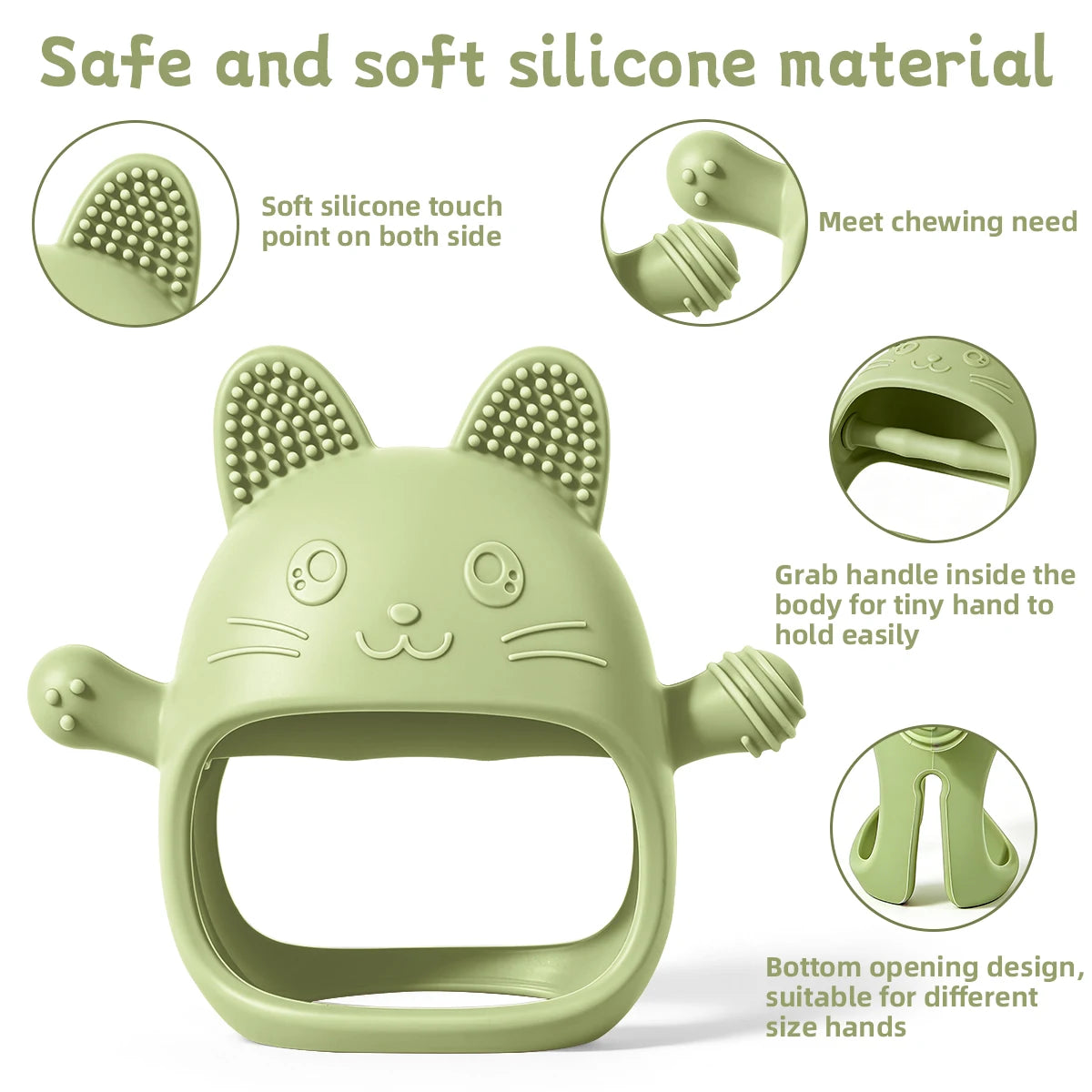 Chick-Shaped Silicone Teether Gloves for Babies