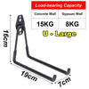 Heavy Duty Steel Wall Mount Hooks for Garage & Garden Organization