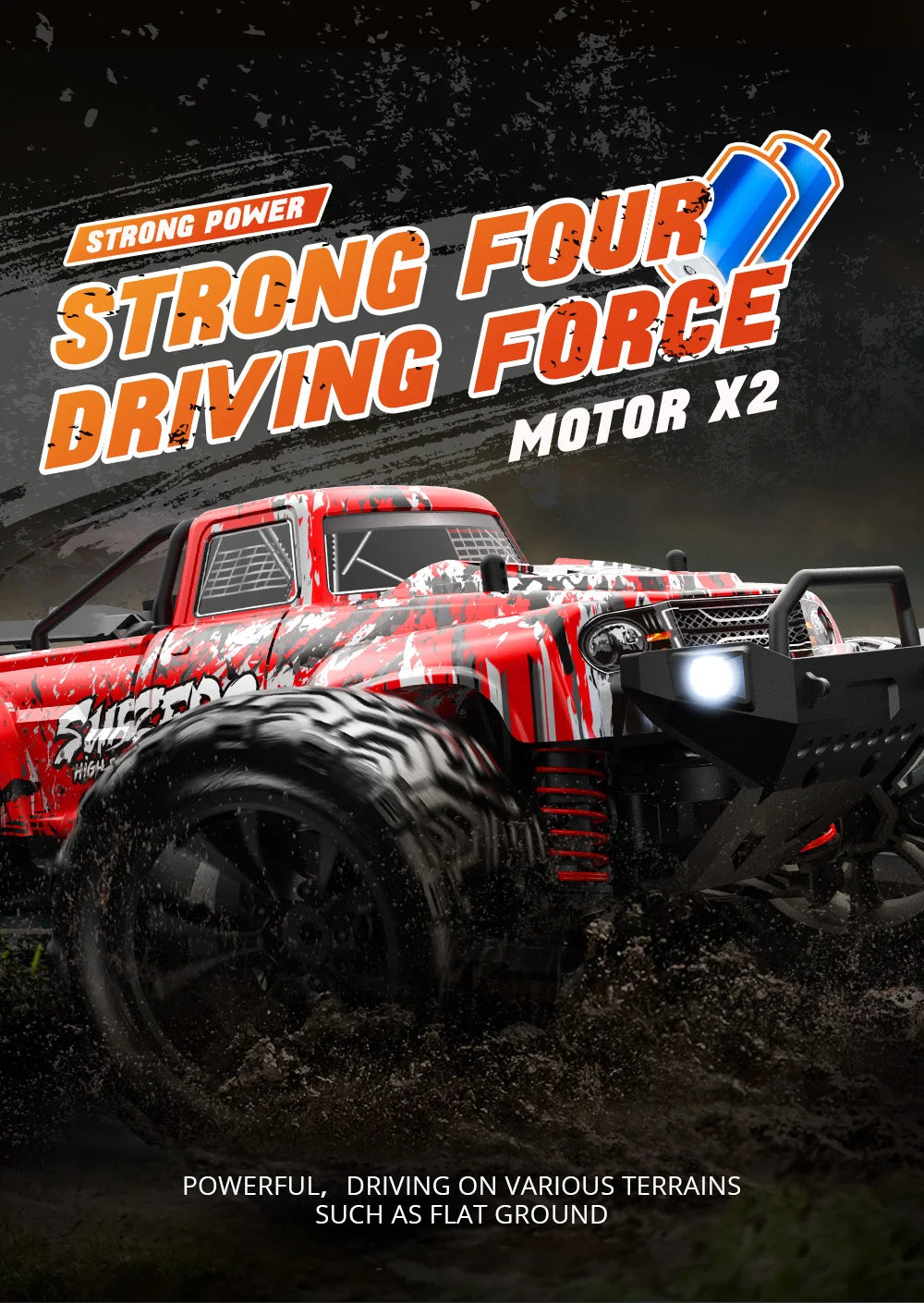 1:16 Scale Remote Control Off-Road Monster Truck
